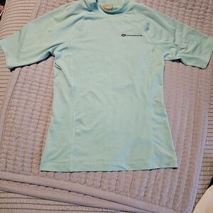 Girls size large rash guard/swim cover up, teal color